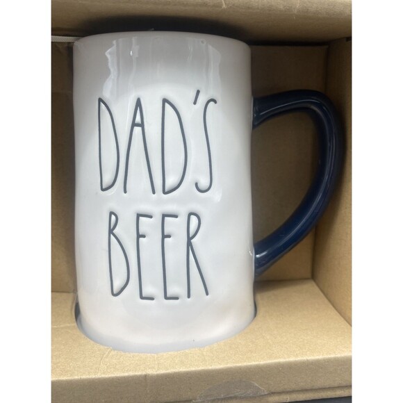 RAE DUNN Dad's Beer Fund Stein Mug & Coin Jar Gift Set NIB - Picture 2 of 4